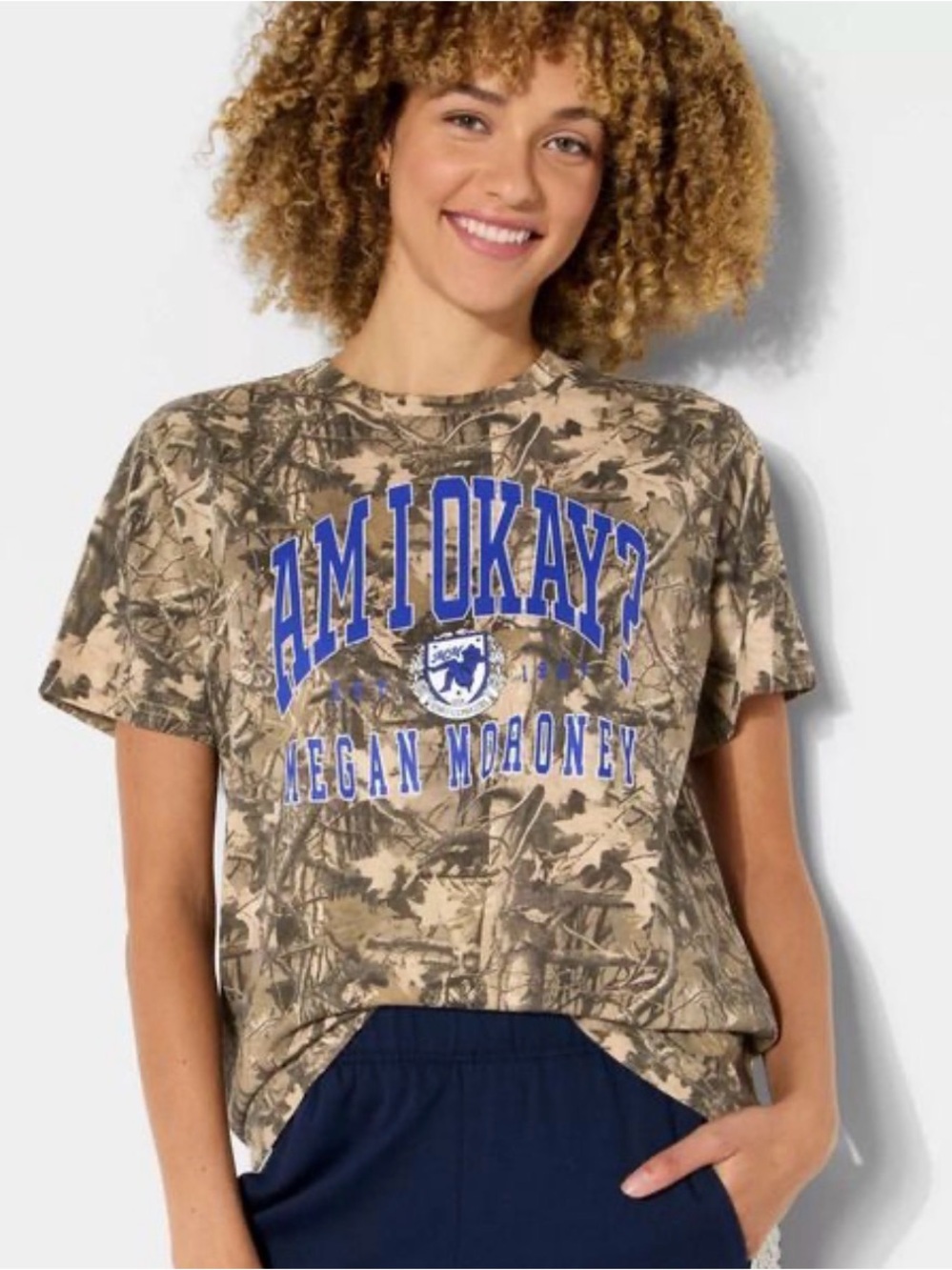 Megan Moroney Am I Okay Camo Tee Women Small Cowgirl Country Concert Music Shirt